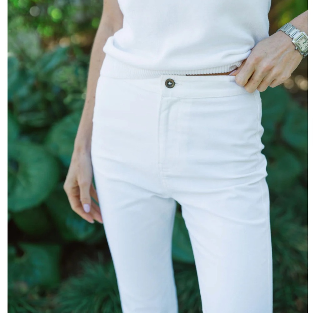 Julia Amory Bell Pant White Medium - Picture 7 of 8